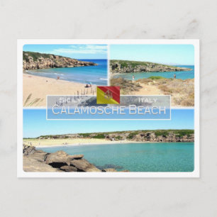 IT Italien - Sizilien - Calamosche Beach - Postkarte