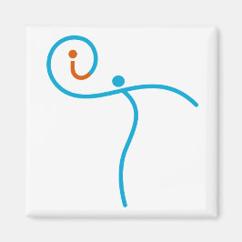 it-Logo 01, Cyan/Red Magnet