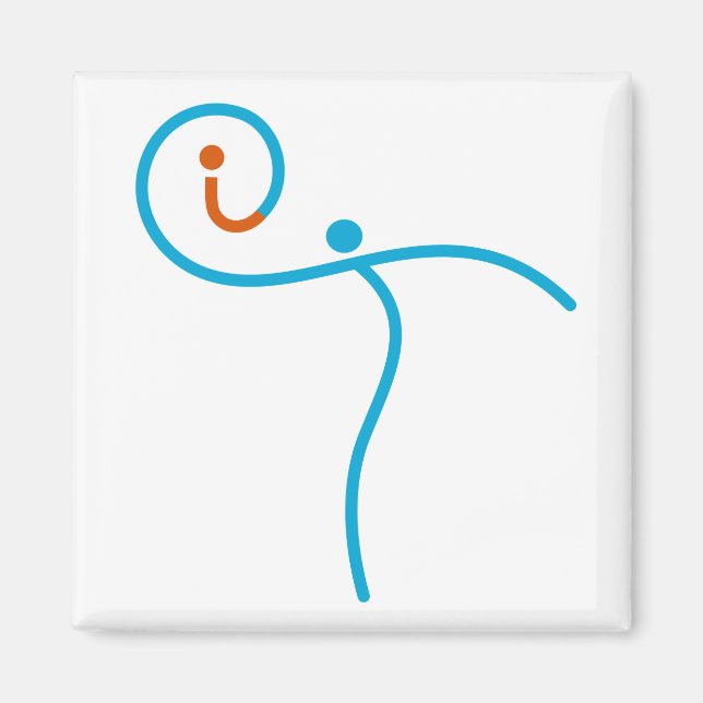 it-Logo 01, Cyan/Red Magnet (Vorne)