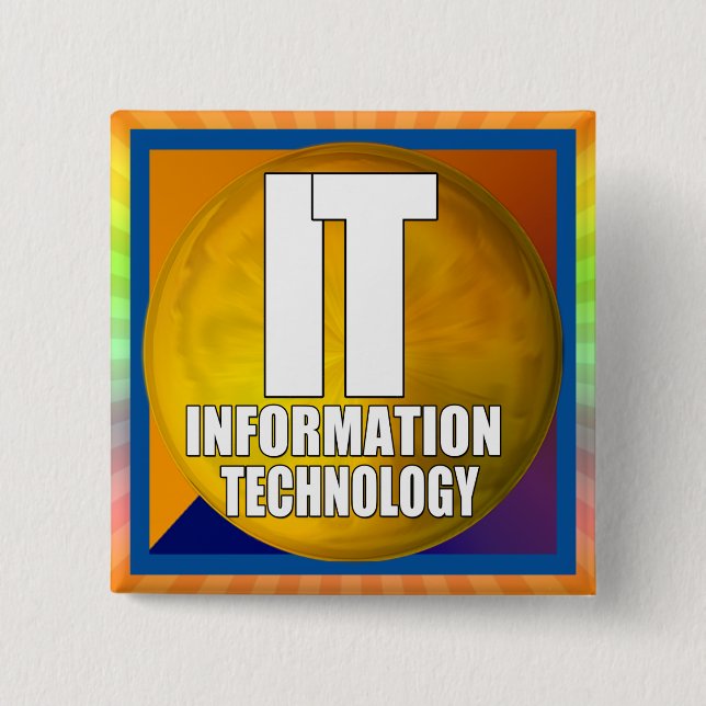 IT-LOGO - INFORMATIONSTECHNOLOGIE BUTTON (Vorderseite)