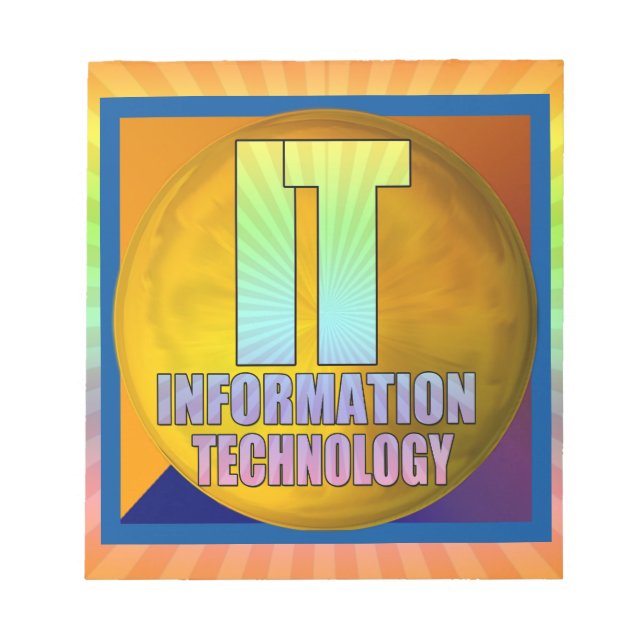 IT-LOGO - INFORMATIONSTECHNOLOGIE NOTIZBLOCK (Vorderseite)