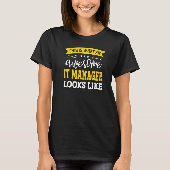 IT Manager Job Titel Mitarbeiter Funny Worker IT M T-Shirt (Vorderseite)