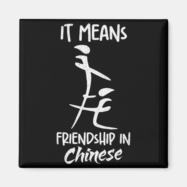 It Means Friendship In Chinese Funny Sarcasm Meme  Magnet (Vorne)