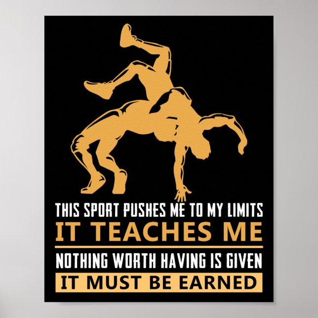 IT MUST BE EARNED Wrestling Poster (Vorne)