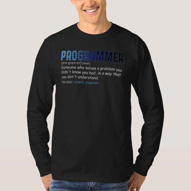 IT-Nerd Geek Programmierer Definition Computerwiss T-Shirt (Vorderseite)