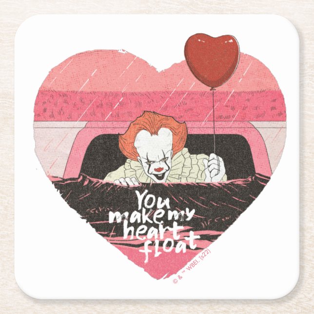 IT | Pennywise - You Make My Heart Float Rechteckiger Pappuntersetzer (Vorderseite)