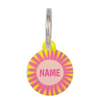 IT Pink Daisy Blume Name Tag ID