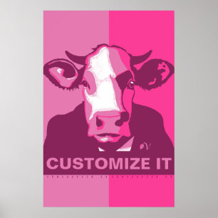 IT Pink Pop Art Cow Poster ZEIGEN