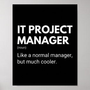 IT-Projektmanager Funny Managers Sprichwort Poster