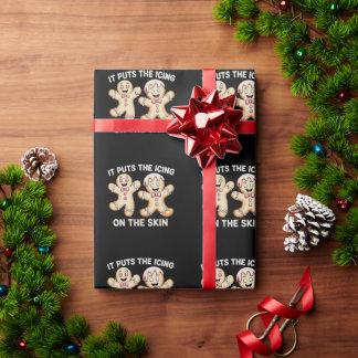It Puts The Icing On The Skin Gingerbread Xmas Geschenkpapier