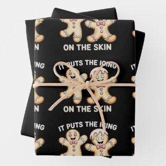 It Puts The Icing On The Skin Gingerbread Xmas Geschenkpapier Set