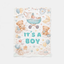 It’s a Boy Baby Announcement Design Fleecedecke
