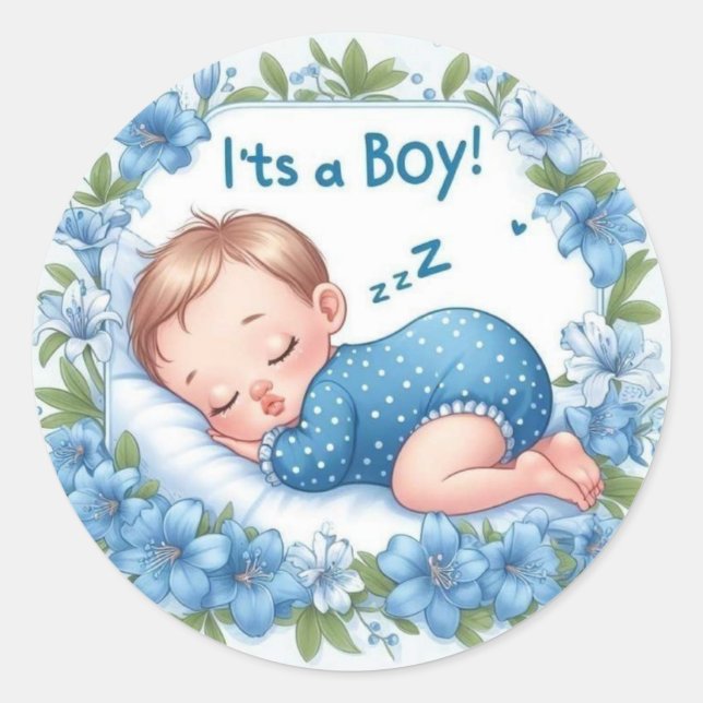 It’s a Boy Baby Shower Sticker (Vorderseite)