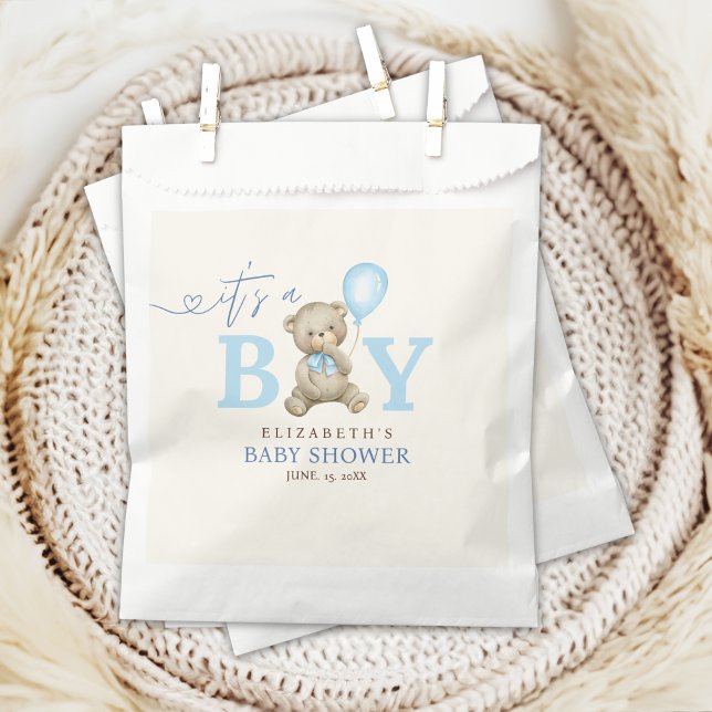 It’s a Boy,  Bear Baby Shower boy Geschenktütchen (Von Creator hochgeladen)