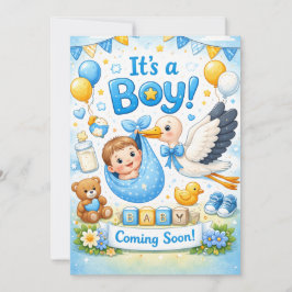 It’s a Boy Design – Baby Announcement  Einladung
