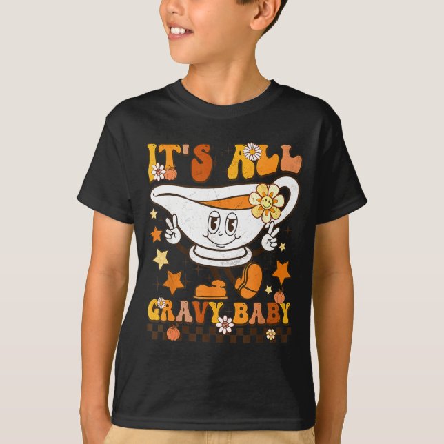 It’s All Gravy Baby Shirt Retro Groovy Happy Thank (Vorderseite)