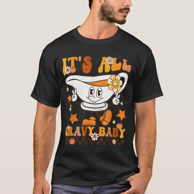 It’s All Gravy Baby Shirt Retro Groovy Happy Thank (Vorderseite)