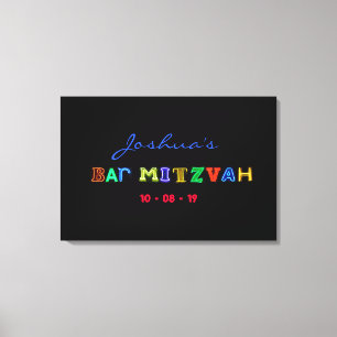 IT"S ELECTRIC Bar Mitzvah Memory Sign-In-Board Leinwanddruck