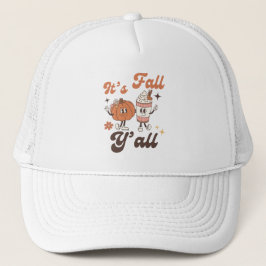 It’s Fall Y’all – Cute Kawaii Pumpkin & PSL Truckerkappe