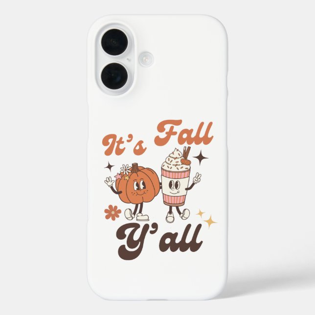 It’s Fall Y’all – Cute Kawaii Pumpkin Spice Latte Case-Mate iPhone Hülle (Rückseite)