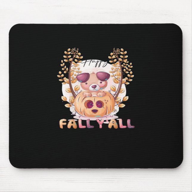It’s Fall Y’all Pumpkin Halloween Cat Autumn Mousepad (Vorne)