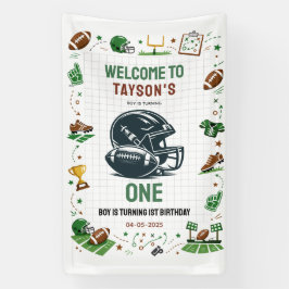 It’s Game Time football 1st Birthday – Fun Kids  Banner