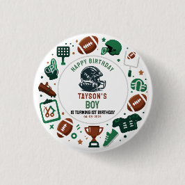 It’s Game Time Football 1st Birthday – Fun Kids  Button