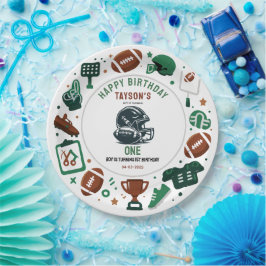 It’s Game Time football 1st Birthday – Fun Kids  Pappteller