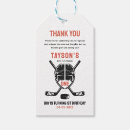 It’s Game Time Hockey 1st Birthday Party Geschenkanhänger