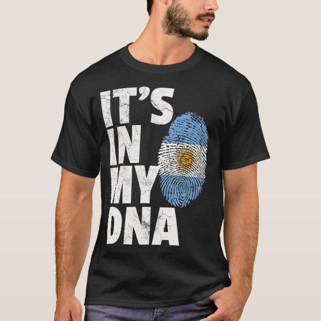 IT_S IN MEINER DNA - argentinische Flagge - Primar T-Shirt (Vorderseite)