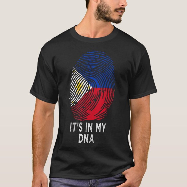 IT_S IN MEINER DNA Filipino Flag Philippinen Privi T-Shirt (Vorderseite)