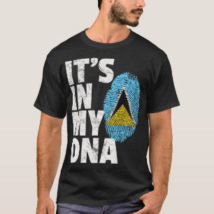 IT_S IN MEINER DNA St. Saint Lucia Flag Offizielle T-Shirt