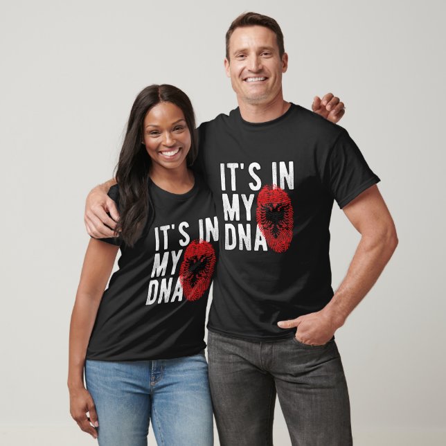 It’s in my DNA albania Flag Fingerprints T-Shirt (Unisex)