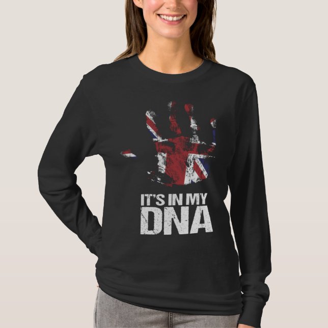 It s In My DNA Hand United Kingdom Country London  T-Shirt (Vorderseite)