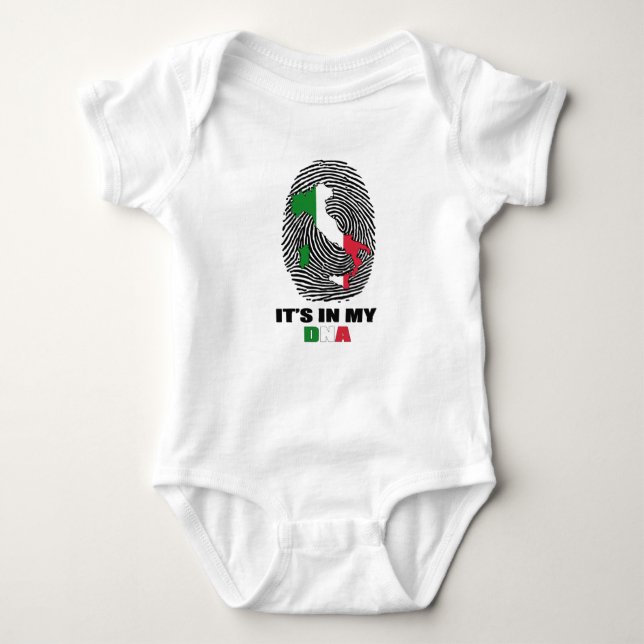 It’s In My DNA Italy Patriotic Proud Italian Baby Strampler (Vorderseite)