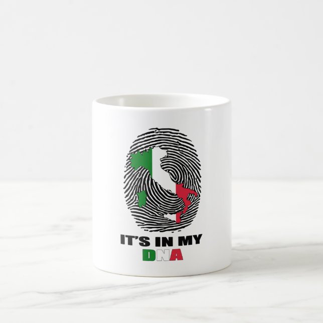It’s In My DNA Italy Patriotic Proud Italian Kaffeetasse (Mittel)