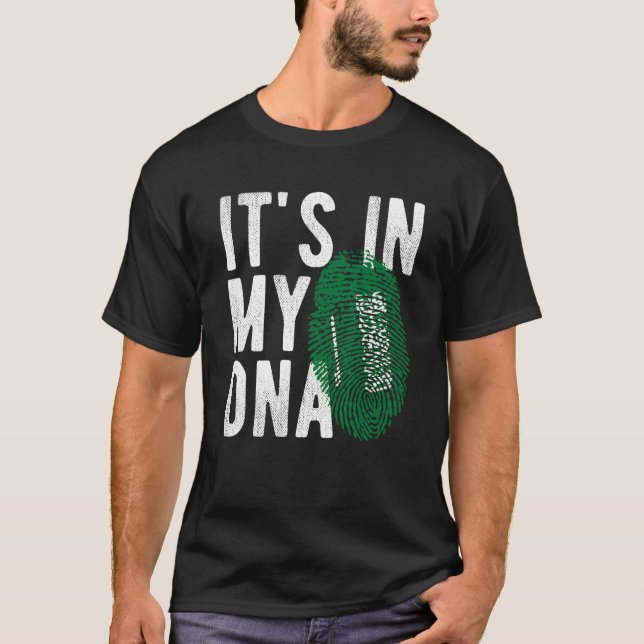 it s in my DNA Saudi Arabia flag Fingerprint T-Shirt (Vorderseite)
