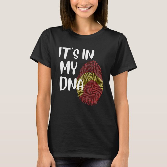 It s In My DNA Spanish Proud Español Spanish Flag T-Shirt (Vorderseite)