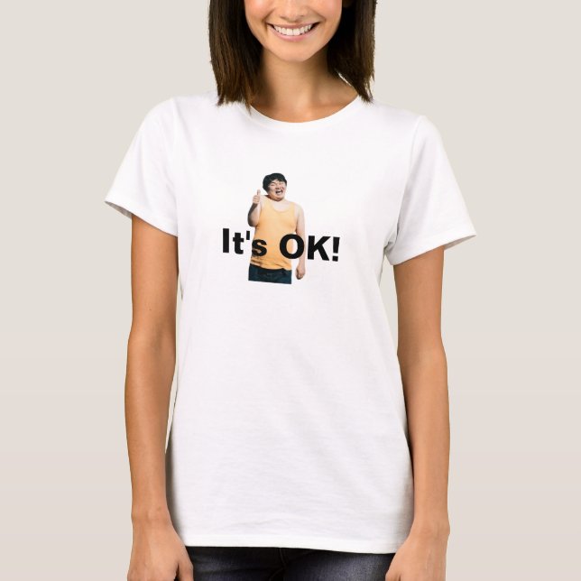"It’s OK!" Graphic Tee – Spread Good Vibes (Vorderseite)