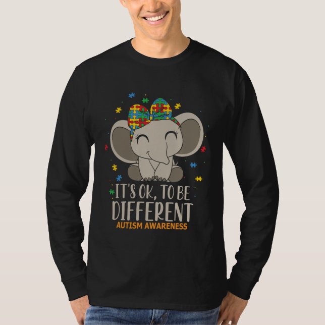 It s Ok to Be Different Autism Awareness Puzzle El T-Shirt (Vorderseite)
