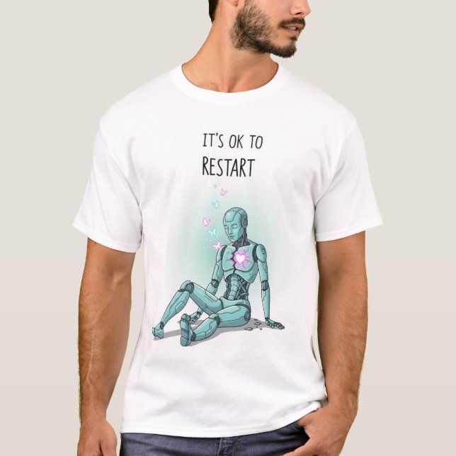 It’s OK to Restart Cyber Aesthetic Men tshirt (Vorderseite)