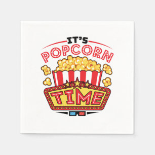 It’s Popcorn Time Movie Cinema Lover Serviette