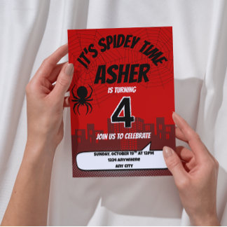 It’s Spidey Time Birthday Invitation | Editable Einladung