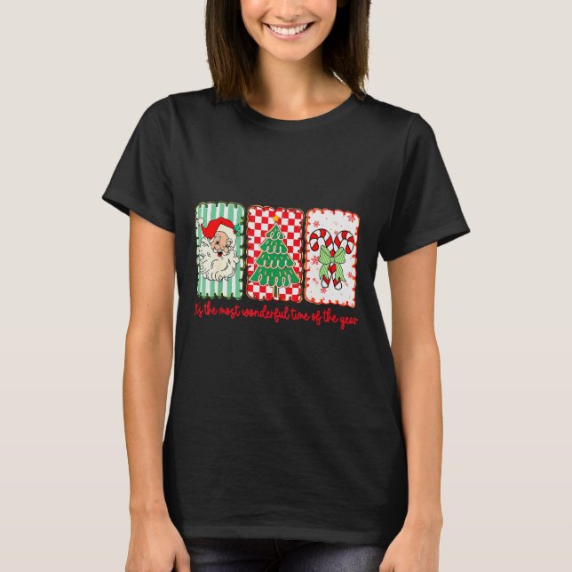 It’s The Most Wonderful Time Of Year Retro Christm T-Shirt (Vorderseite)