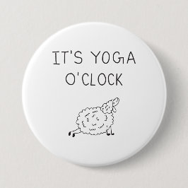 It’s Yoga O’Clock Sheep Button