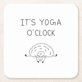 It’s Yoga O’Clock Sheep Rechteckiger Pappuntersetzer
