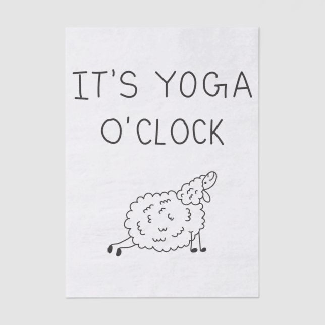 It’s Yoga O’Clock Sheep Seidenpapier (Vorderseite)