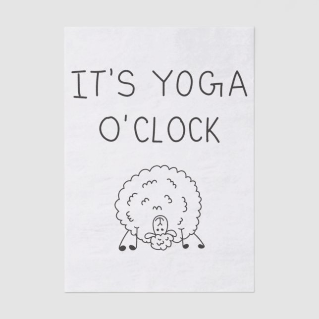 It’s Yoga O’Clock Sheep Seidenpapier (Vorderseite)