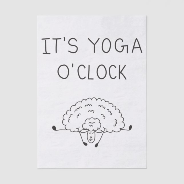 It’s Yoga O’Clock Sheep Seidenpapier (Vorderseite)