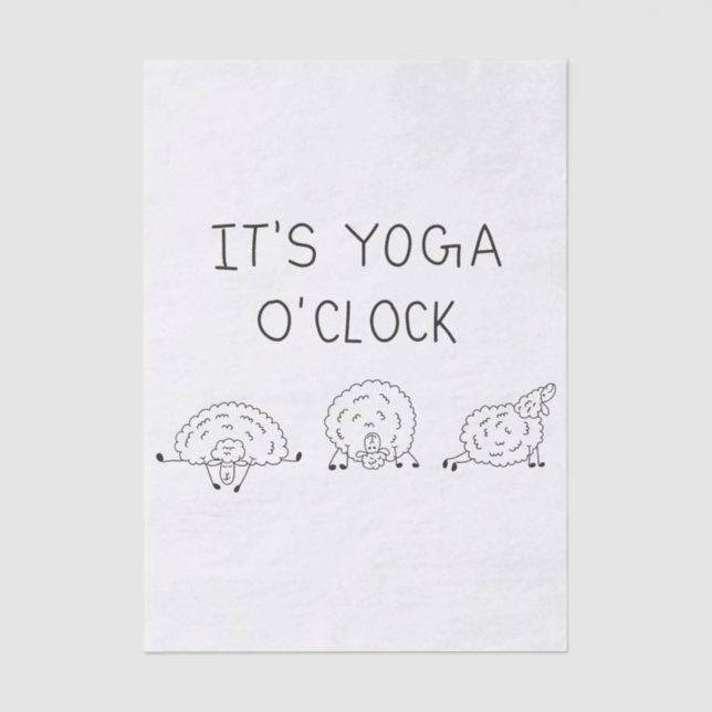 It’s Yoga O’Clock Sheep Seidenpapier (Vorderseite)